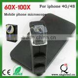 60X-100X Microscope Magnifier Micro Camera Lens for Phones With Battery