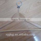 Wooden Anti Theft Hanger With Round Bar and Anti-theft Hook,with Notches on Shoulder thumbnail-1