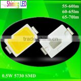 Hot Selling Electronic Component 2.8-3.6V CRI>70Ra 0.5W Epistar 5730 SMD LED