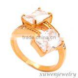 Two CZ Stones Stainless Steel Costume Jewelry Rings