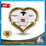 Custom Design Heart Shape Metal Pin Badges With Printed thumbnail-2