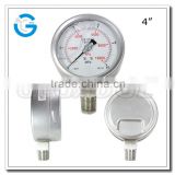 High quality oil filled full stainless steel pressure gauge with bottom connection