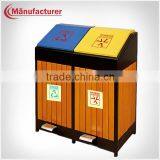 Garden Pedal Free Standing Street Sortable Rubbish Barrel/Waste Basket Bin thumbnail-1