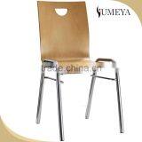 Hotel Furniture Dining Room Restaurant Chair Steel Frame Bended Plywood Wood Design Dining Chair thumbnail-3