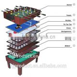 Factory promotion Hot selling 9 in 1 Multi games table. Billiard table, chess, tic tac toe, shuffleboard, push hockey table, etc