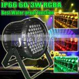 Water-proof 60*3W RGBA Led Par Can Stage Light