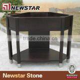 Antique Wooden Vanity Base Free Standing Hotel Vanity