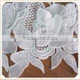 Fashion White French 3D Flower Lace Fabric, Free Sample 3D Lace, French Embroidery Bridal Lace Fabric for Wedding Dress thumbnail-4