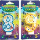 Wholesale Musical Note Number Candle, Available in 1 2 3 4 5 6 7 8 9 0 Kids Birthday Partyware Party Supplies