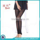 2015 Chinese Black Glossy Sheer Tube Stirrup Pantyhose