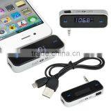 Universal LCD Display FM Modulator For IPhone/Samsung Mobilephones/Tablets/MP3 With 3.5mm Headphone Jack thumbnail-1