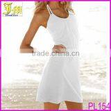 2014 Ladies Summer Casual Dress Fashion Beach Cover Up Halterneck Black Pink Blue 8 10 12 14 thumbnail-1