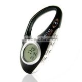 2014 New Clip on Travel Digital Compass Carabiner with Thermometer and Clock