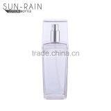 Empty Square Shape Cosmetic Package PETG Lotion Bottles With Dispenser thumbnail-1