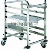 Kitchen stainless steel tray cart