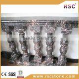 Chinese Azalea Red Stair Handrail Columns Marble for Sale thumbnail-1