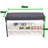 VIVINATUR Shoe Bench Holds up to 18 Pairs Shoes Rack With Oxford Material thumbnail-2