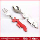 Detachable Picnic Tool Folding Camping Tool Portable Stainless Steel Fork Outdoor Tableware Spoon & Knife thumbnail-2