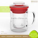 Borosilicate Glass High Quality Drinkware Double Wall Travel Mug thumbnail-3