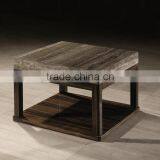 Modern Wooden MDF Base Travertine End Table thumbnail-4