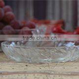 Deep Round Glass Plate Set With Golden Plating Metal Holder thumbnail-3