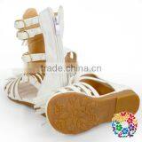 Summer Beach Fancy Leather Fringe Black Flat Heel Kids Girls Sandals thumbnail-5
