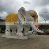 Tall 5m Fiberglass Elephant Landscape Sculpture thumbnail-4