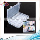 NBRSC 24 Compartment Adjustable Clear Plastic Storage Box Jewelry Tool Container thumbnail-5