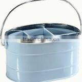 6 Slots Metal Kitchen Utensil Holder Cooking Tool Storage Box Flatware Caddy With Grip Handle thumbnail-4