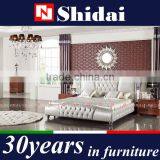 Antique White Bedroom Furniture / White Bedroom Furniture / White Glossy Bedroom LV-B9022 thumbnail-3