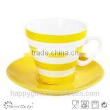 Colorful and Full Decal New Bone China Coffee Cup and Saucer thumbnail-3