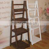 Wooden Folding Bookcase Rack and Lving Room Wooden Flower Planter Furniture thumbnail-1