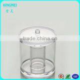 Red Acrylic New Product Round Swab Box,toothpick Box With Lid thumbnail-3