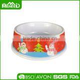 Christmas Products Snowmen Print Dog Use Plastic Pet Bowl thumbnail-1