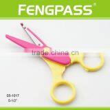 S5-1017 5.5 Inch 2Cr13 Stainless Steel Blade With Colorful Plastic Handle Pattern Shears thumbnail-2