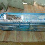 Two Layers Tin Pencil Box With Lock Set thumbnail-1