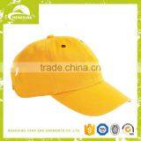 Yellow sports hats 6 panel baseball cap with pocket