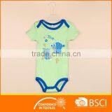 Baby Summer Wear Stripe Printed Fish Short Sleeve Romper thumbnail-1