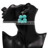 Bohemian Colorful Pompon Dangle Earrings for Women thumbnail-3