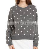 Top Quality Casual Crew Neck Women Sweatshirt Without Hood