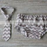 Whloesale Organic Cotton Red Chevron Baby Kids Diaper Covers Bloomers With Tie thumbnail-6
