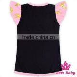 New Fashion Red And White Girl Cotton Shirt Flutter Sleeve Kids Tops For Summer Latest Design Girls Pearl Sleeve Top thumbnail-6