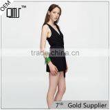 2017 the Newest Style OEM Balck Nsexy Customized Wrap Neck Jumpsuit thumbnail-1