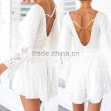 Women Classic Colorblock Solid White Back Adult Romper Pattern thumbnail-2