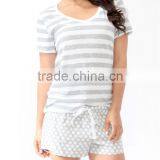 Striped Polka Dot Pajamas Set thumbnail-1