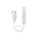 White Wii Remote & Nunchuck With Built-in Speaker And 3 Axes