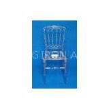 Modern Armless Carbonate Resin Napoleon Chair / Clear Waterproof Resin Acrylic Chair