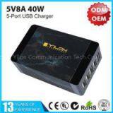 5 Port High Quality Multi USB Wall Charger Mystic Color YLTC-325 thumbnail-1