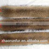 Real Raccoon Fur Collar for Garment Wholesaler Raccoon Fur Trim/piping thumbnail-2