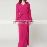 T-D076 New Design Muslim Loose Chiffon Elegant Dress For Mature Woman thumbnail-5
